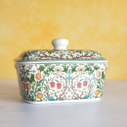 William Morris Blackthorn Fine China Butter Dish with Lid