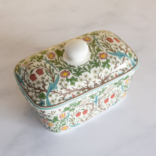 William Morris Blackthorn Fine China Butter Dish with Lid