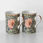 Set of 2 Dark Floral 'Pimpernel' Coffee Mugs
