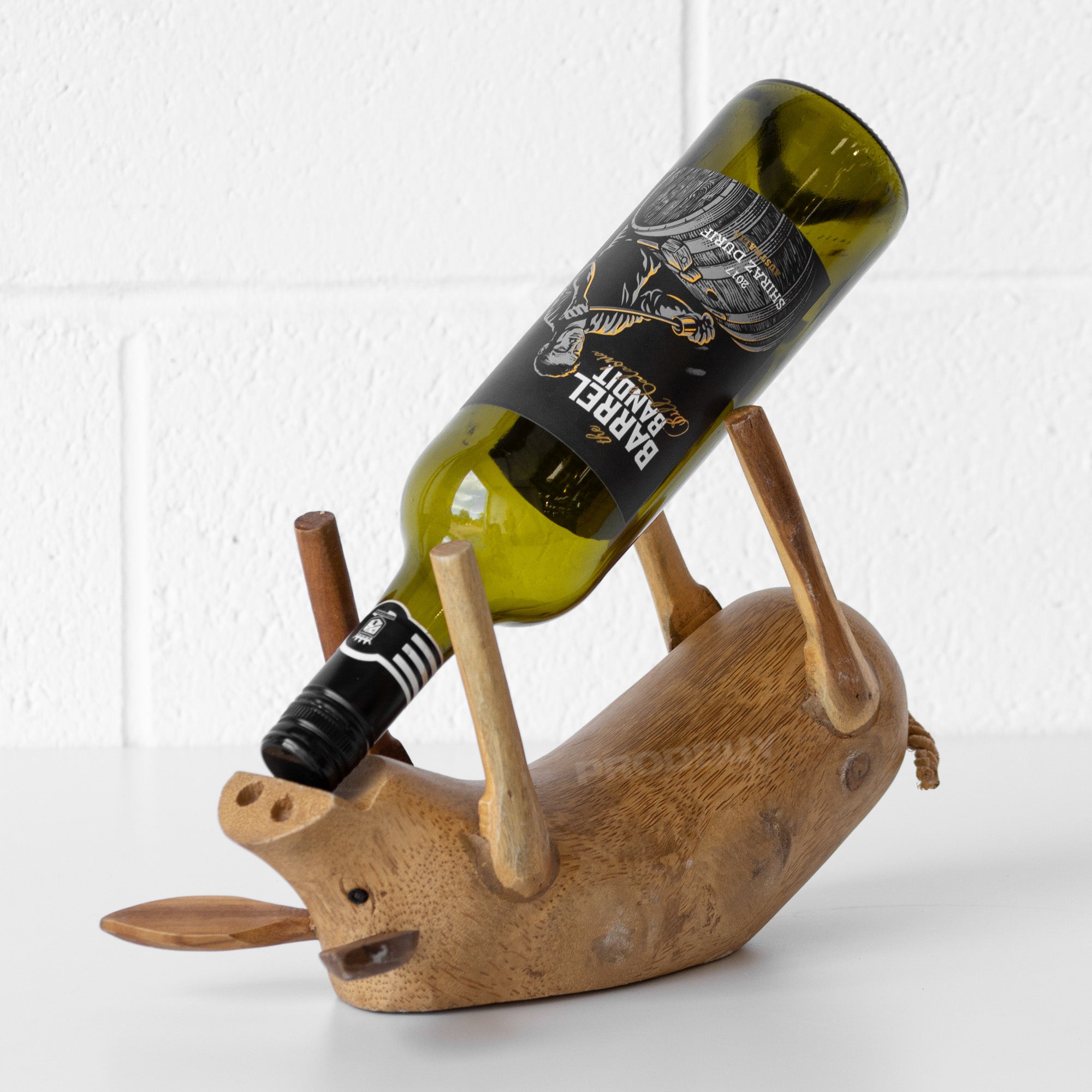 Pig cheap wine holder