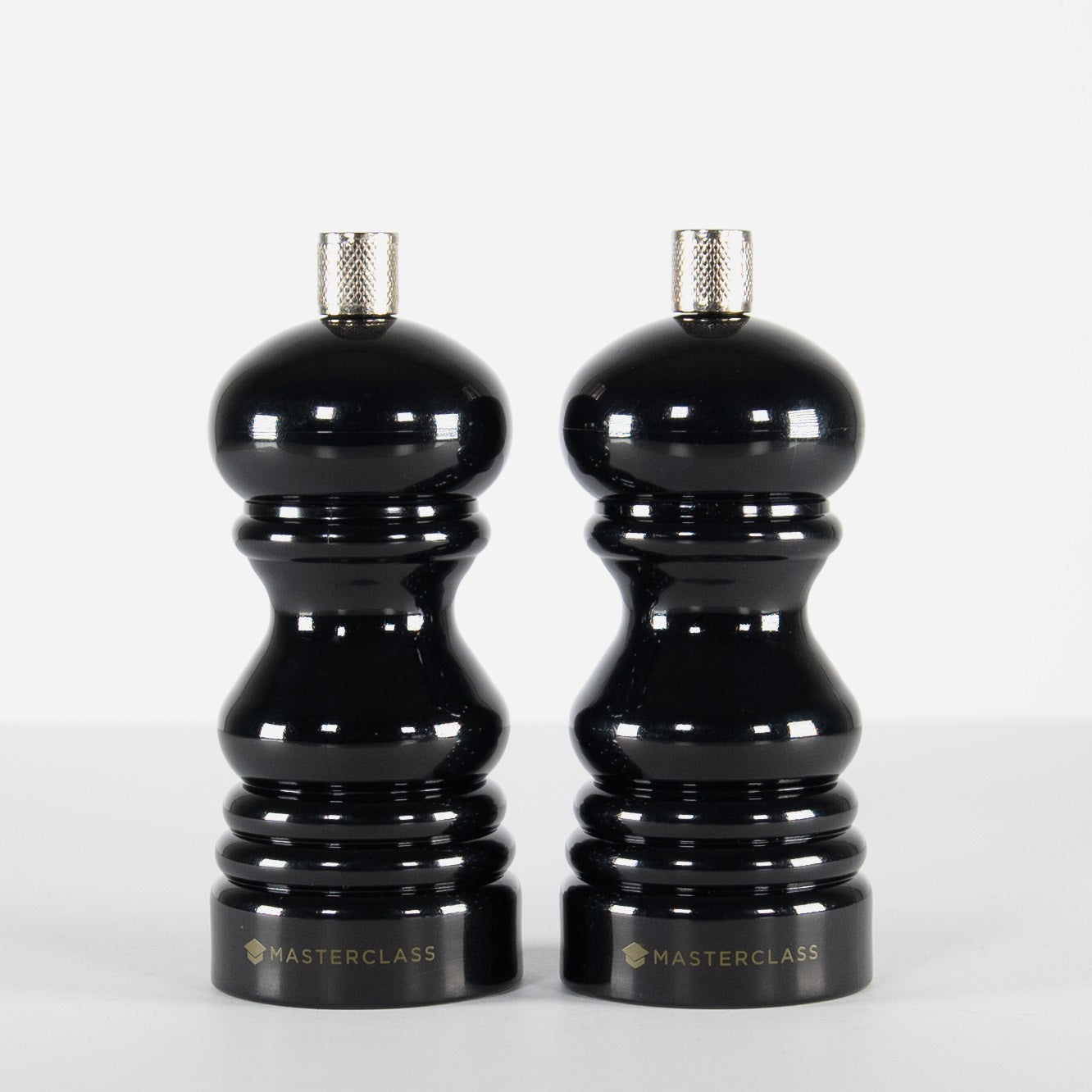 Set of 12.5cm Black Salt and Pepper Grinders