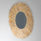 Natural Dried Grass Wall Mirror Round 56cm Frame