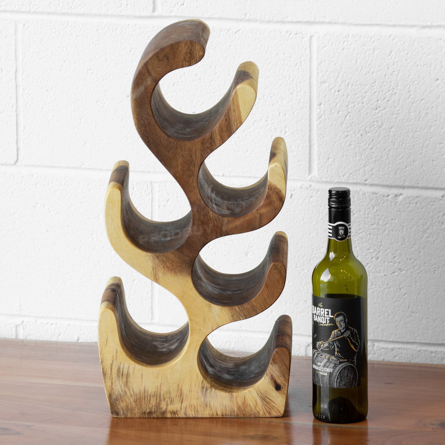 Handmade Wooden 6 Bottle Wine Storage Rack