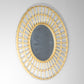 Natural Rattan Wall Mirror Round 50cm Frame