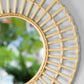 Natural Rattan Wall Mirror Round 50cm Frame