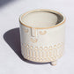 Small 10cm Plant Pot with Aztec Face & Three Legs