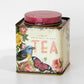 Floral Birds Metal Tea Caddy Storage Tin