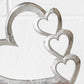 Silver Triple Love Hearts 21cm Decorative Ornament