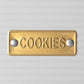 White & Gold 'Cookies' Biscuit Storage Tin