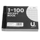 Set of 5 Cash Receipt Books A6 100 Sheet with Carbon Sheet & Numbered Pads