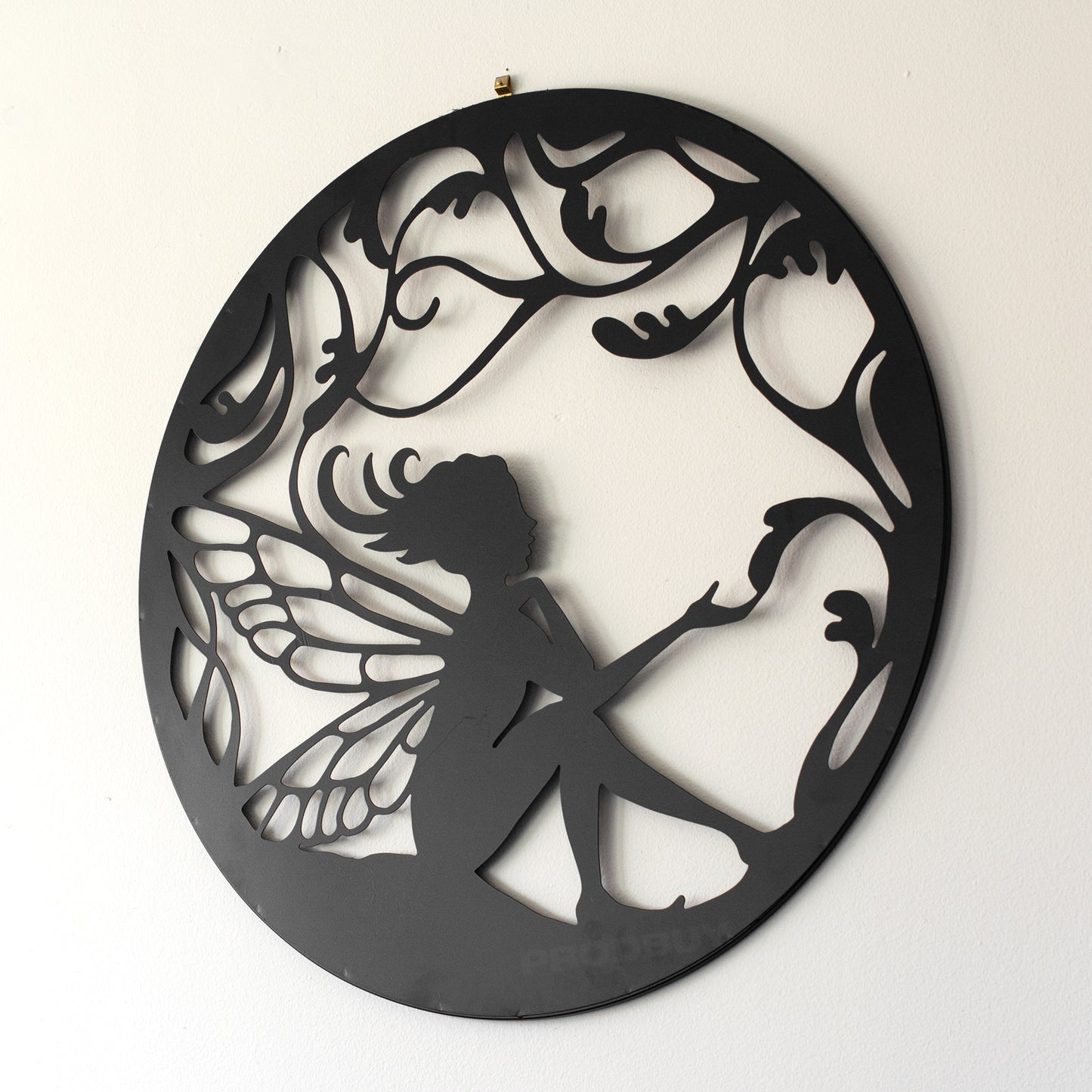 Black Fairy Silhouette 50cm Metal Wall Art