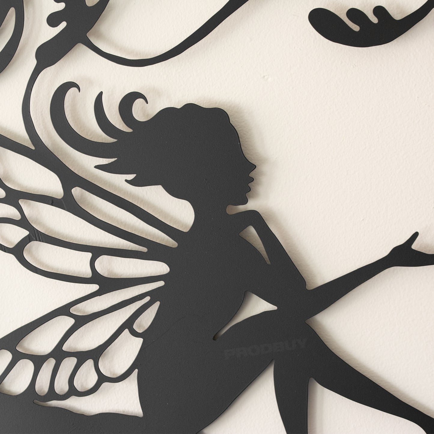 Black Fairy Silhouette 50cm Metal Wall Art