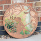 Fairy Silhouette Garden Mirror 50cm Large Round Bronze