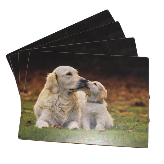 Pack of 4 Placemats with Golden Retrievers