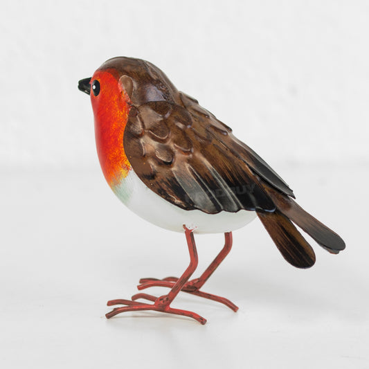 Small Robin Metal Bird Garden Ornament