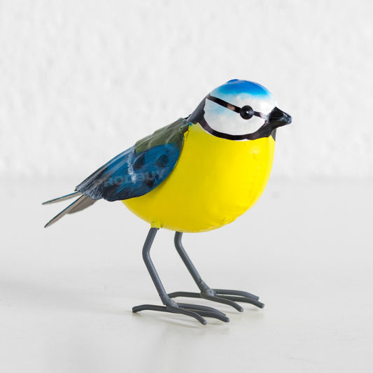 Small Blue Tit Metal Bird Garden Ornament