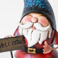 Metal Garden Gnome with Welcome Sign 31cm Decorative Ornament