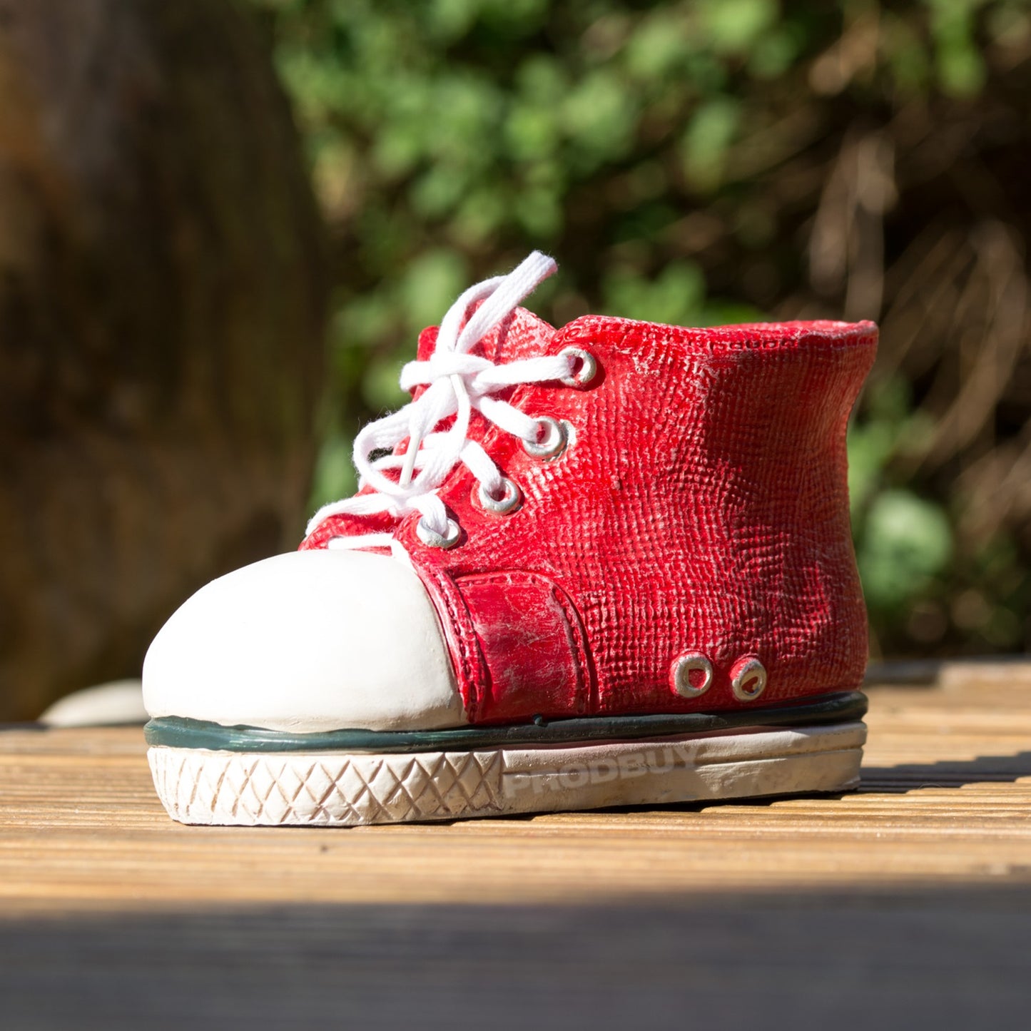 Small Shoe Red Resin Garden Planter