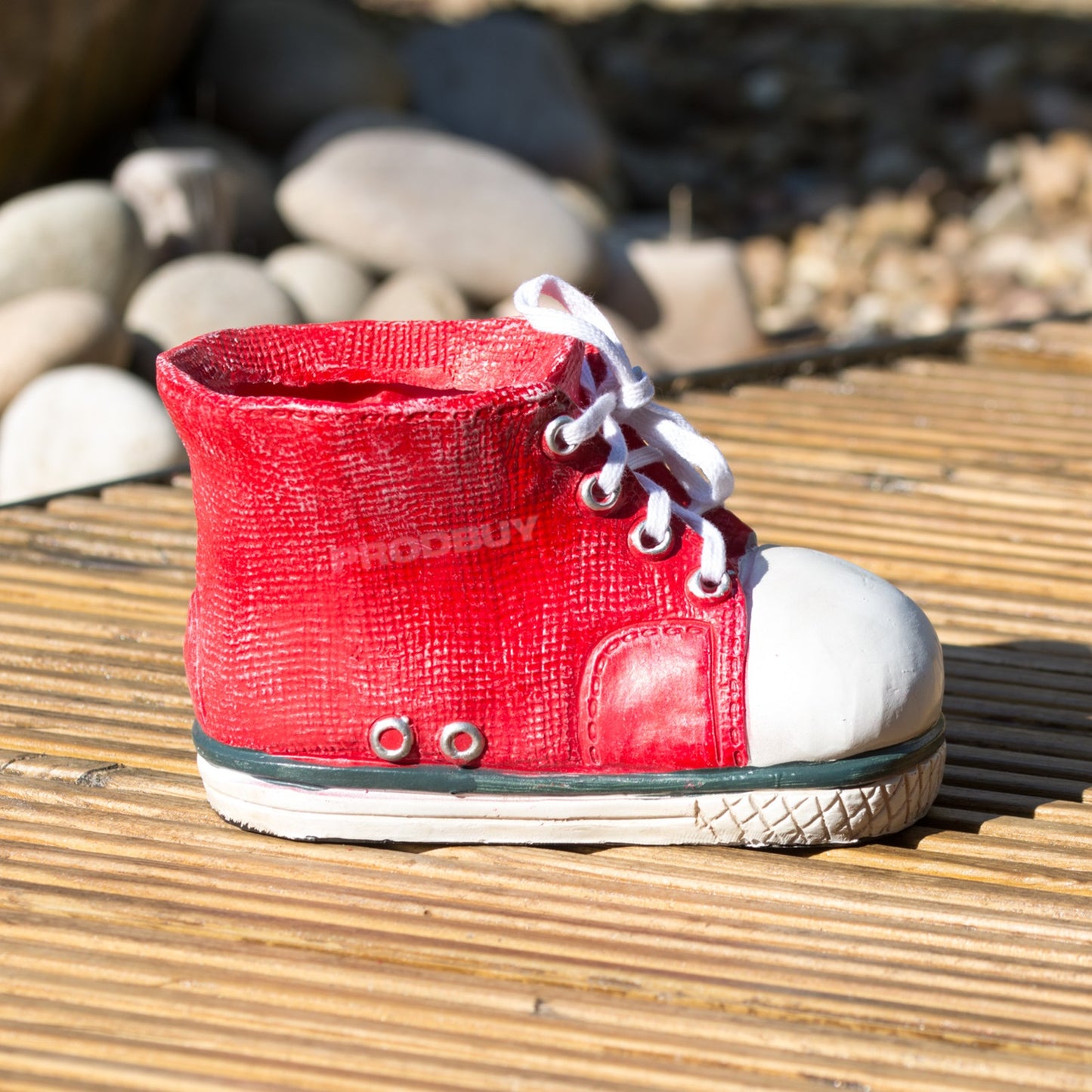 Small Shoe Red Resin Garden Planter