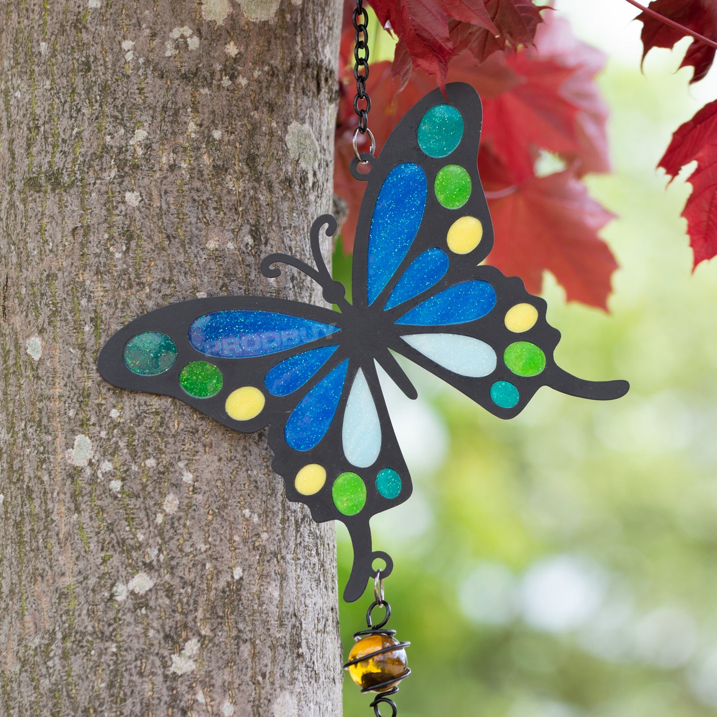 Stained Glass Style Garden Wind Chimes