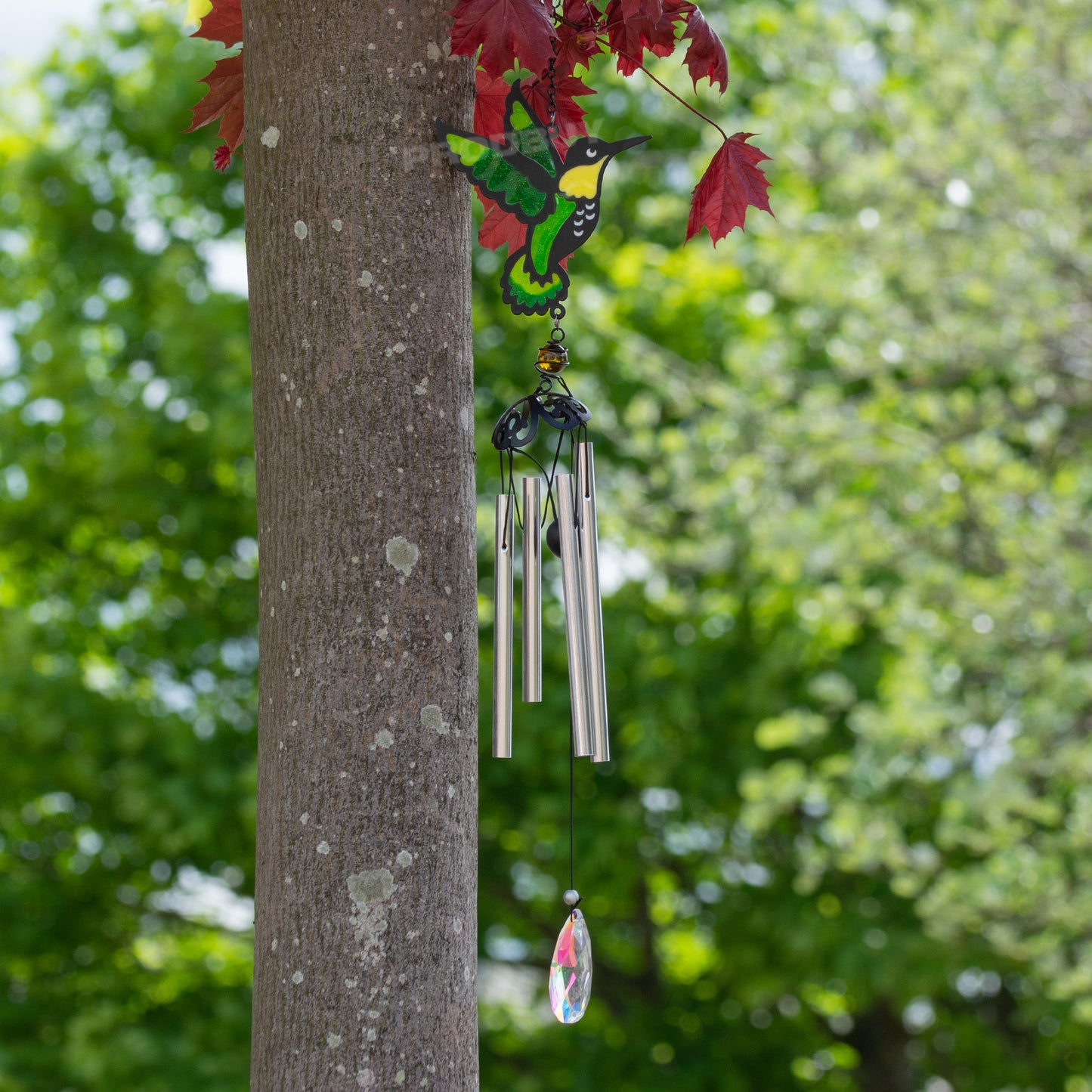 Stained Glass Style Garden Wind Chimes