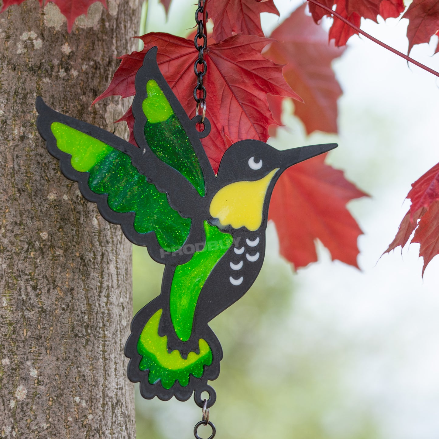 Stained Glass Style Garden Wind Chimes