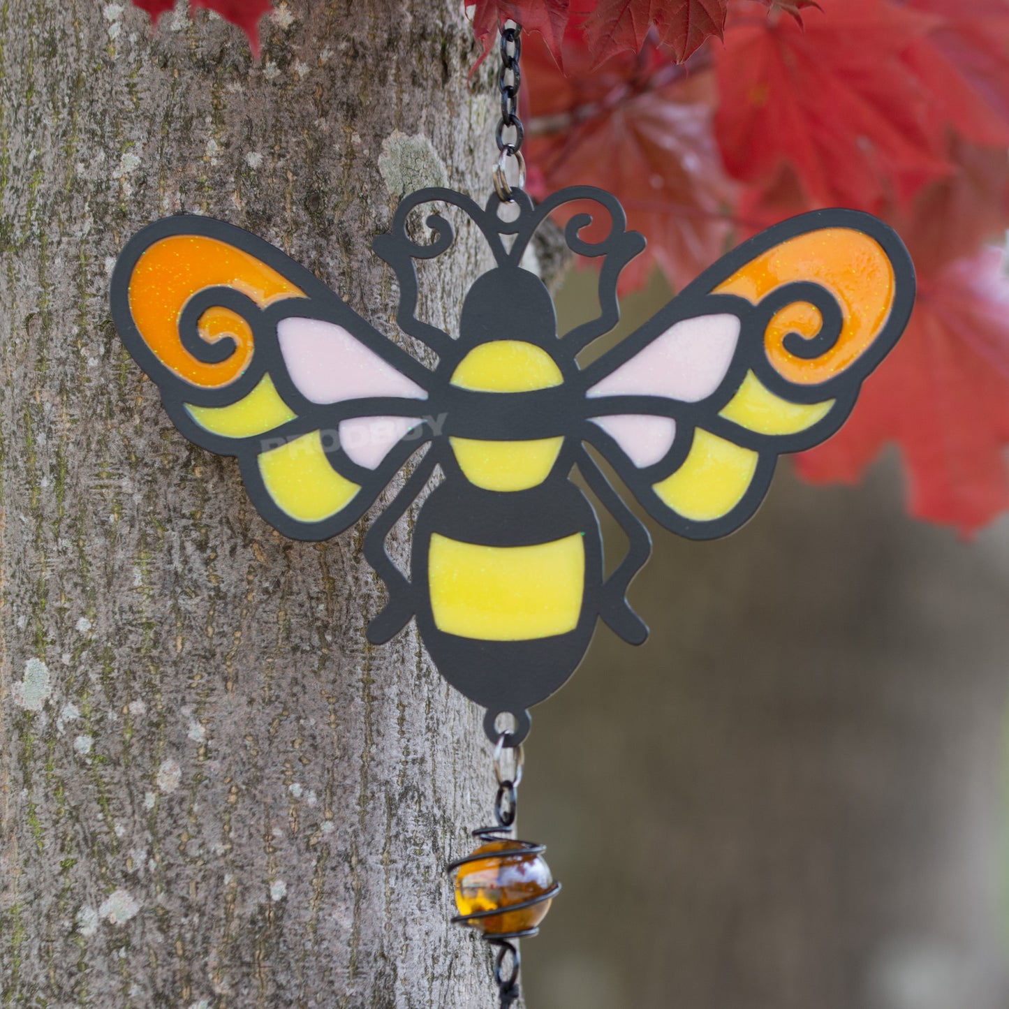 Stained Glass Style Garden Wind Chimes