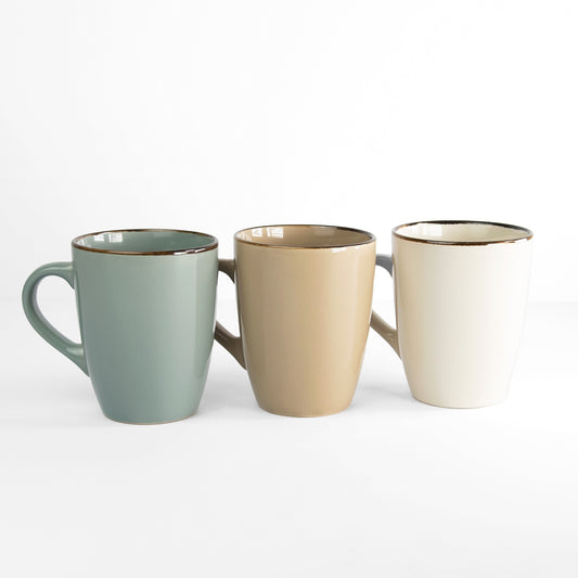Set of 3 x 35cl Stoneware Mugs