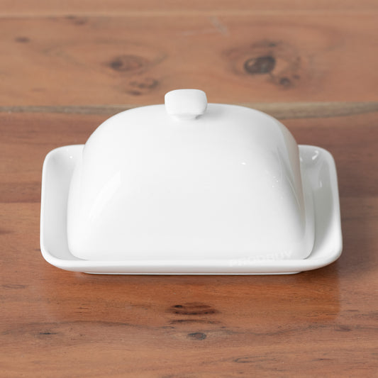 White Porcelain Butter Storage Dish with Lid