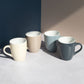 Set of 4 Assorted Stoneware Mugs 340ml Capacity
