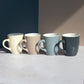 Set of 4 Assorted Stoneware Mugs 340ml Capacity