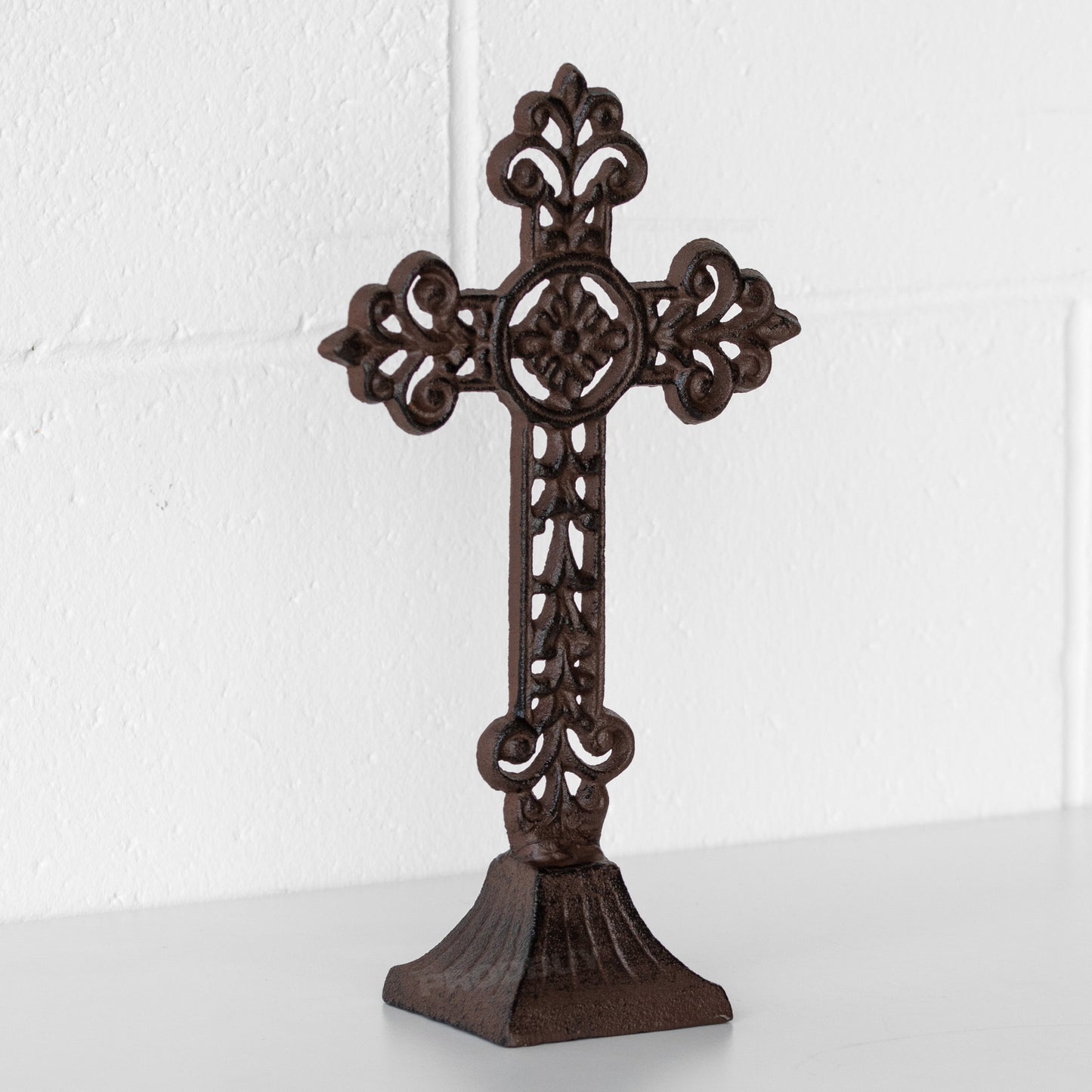 Cast Iron Cross Crucifix Ornament