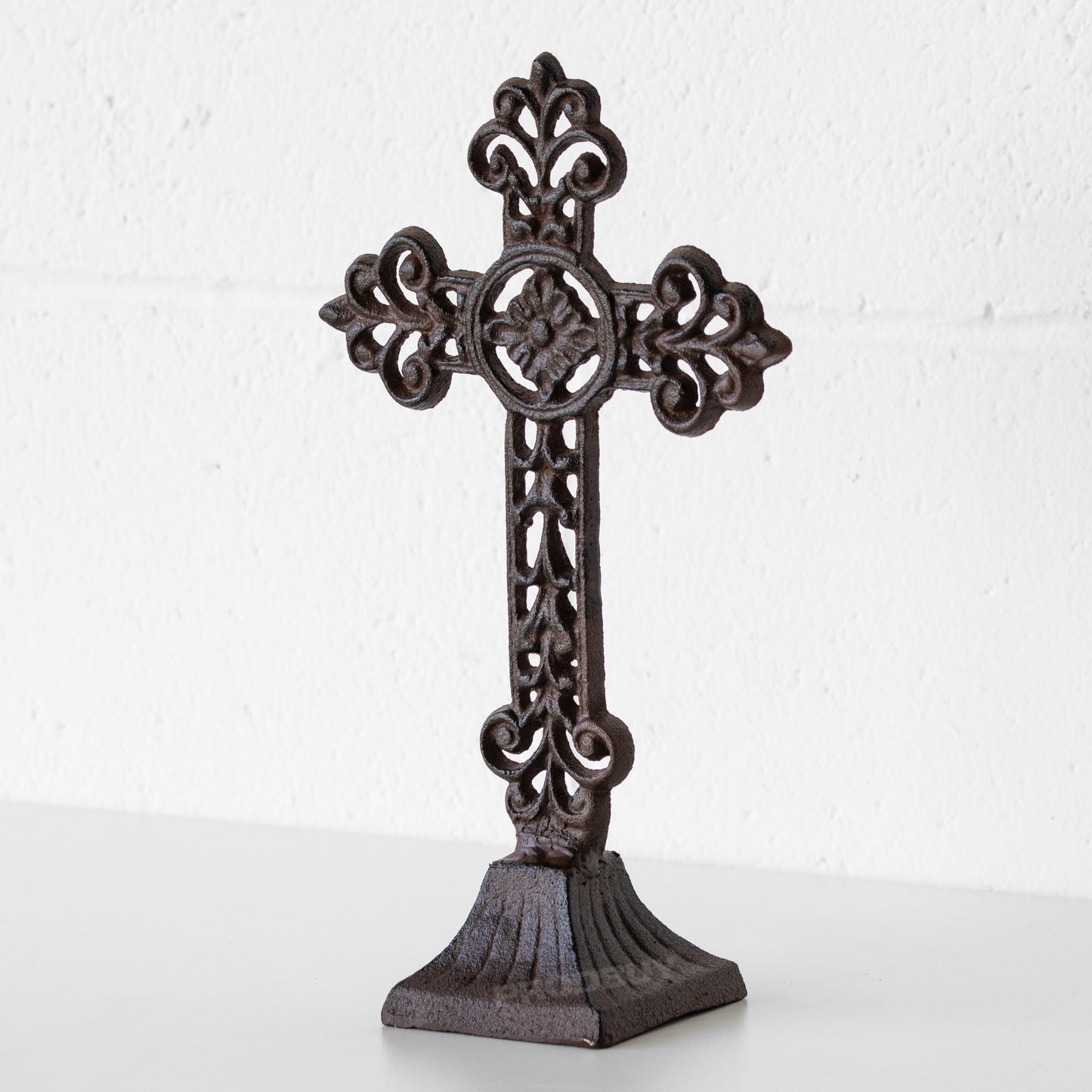 Cast Iron Cross Crucifix Ornament