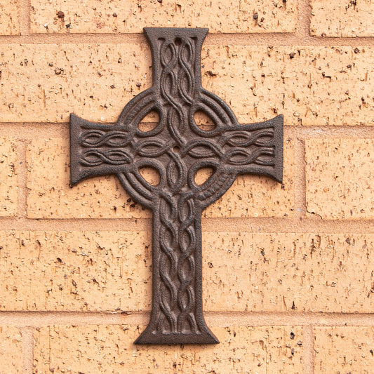 Crucifix Cast Iron Antique Style Metal Wall Mounted Cross Unique Victorian Look