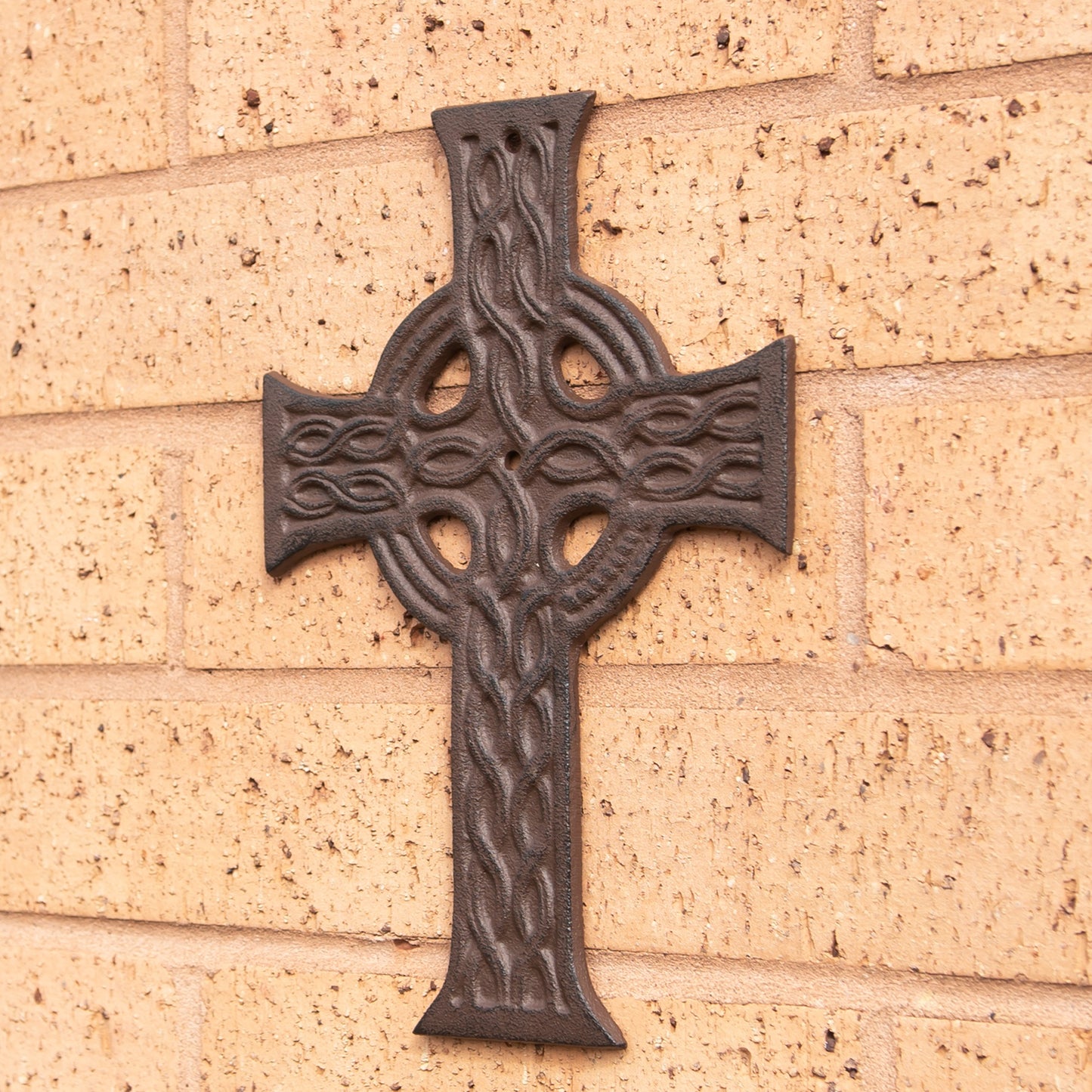 Crucifix Cast Iron Antique Style Metal Wall Mounted Cross Unique Victorian Look
