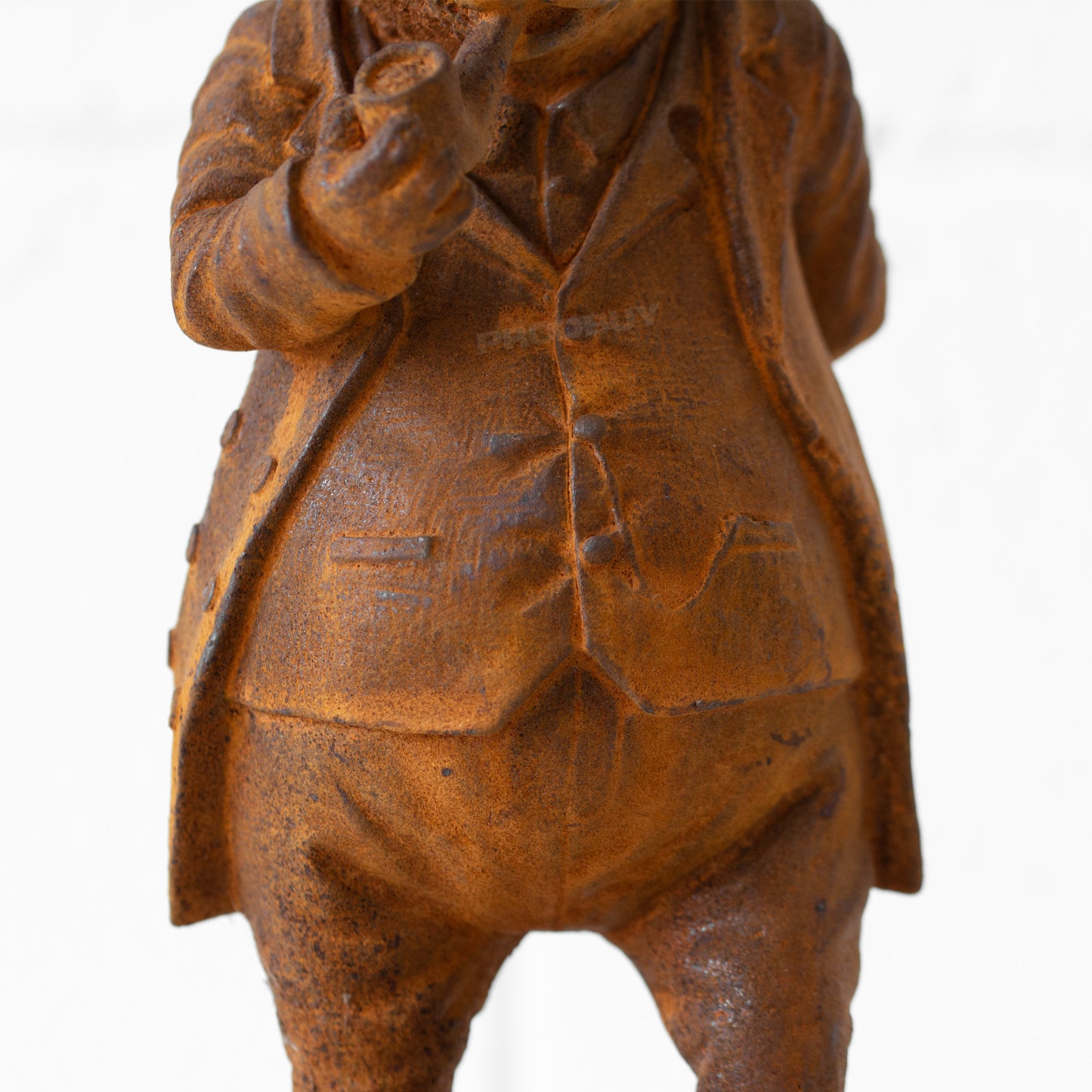 Rusty Cast Iron 'Mr Rabbit' Garden Ornament