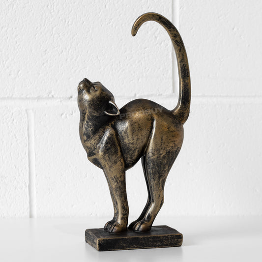 Stretching Cat 32cm Resin Ornament