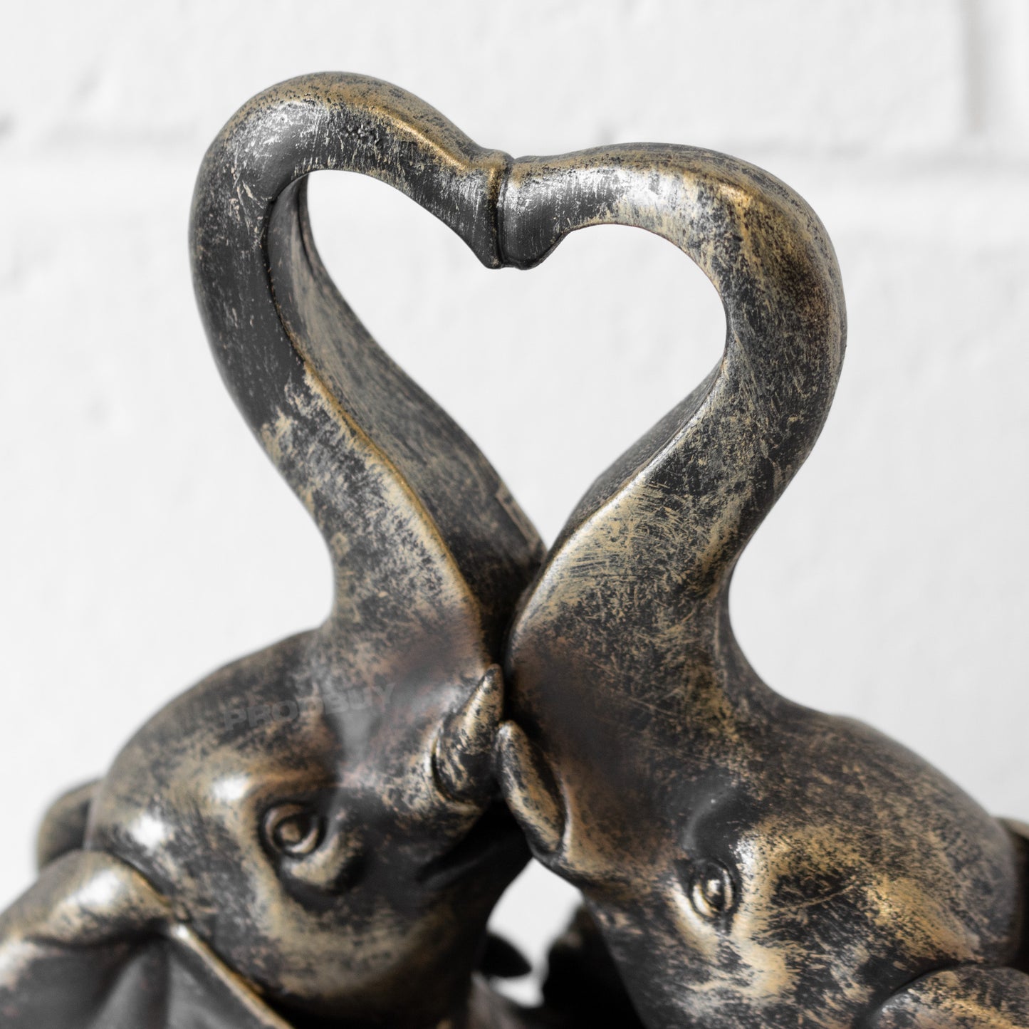 Pair of Elephants Love Heart Ornament