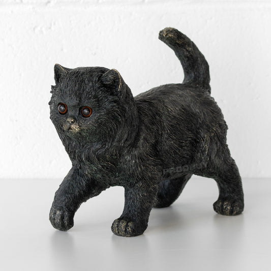 Cute Kitten Sculpture 19cm Resin Cat Ornament