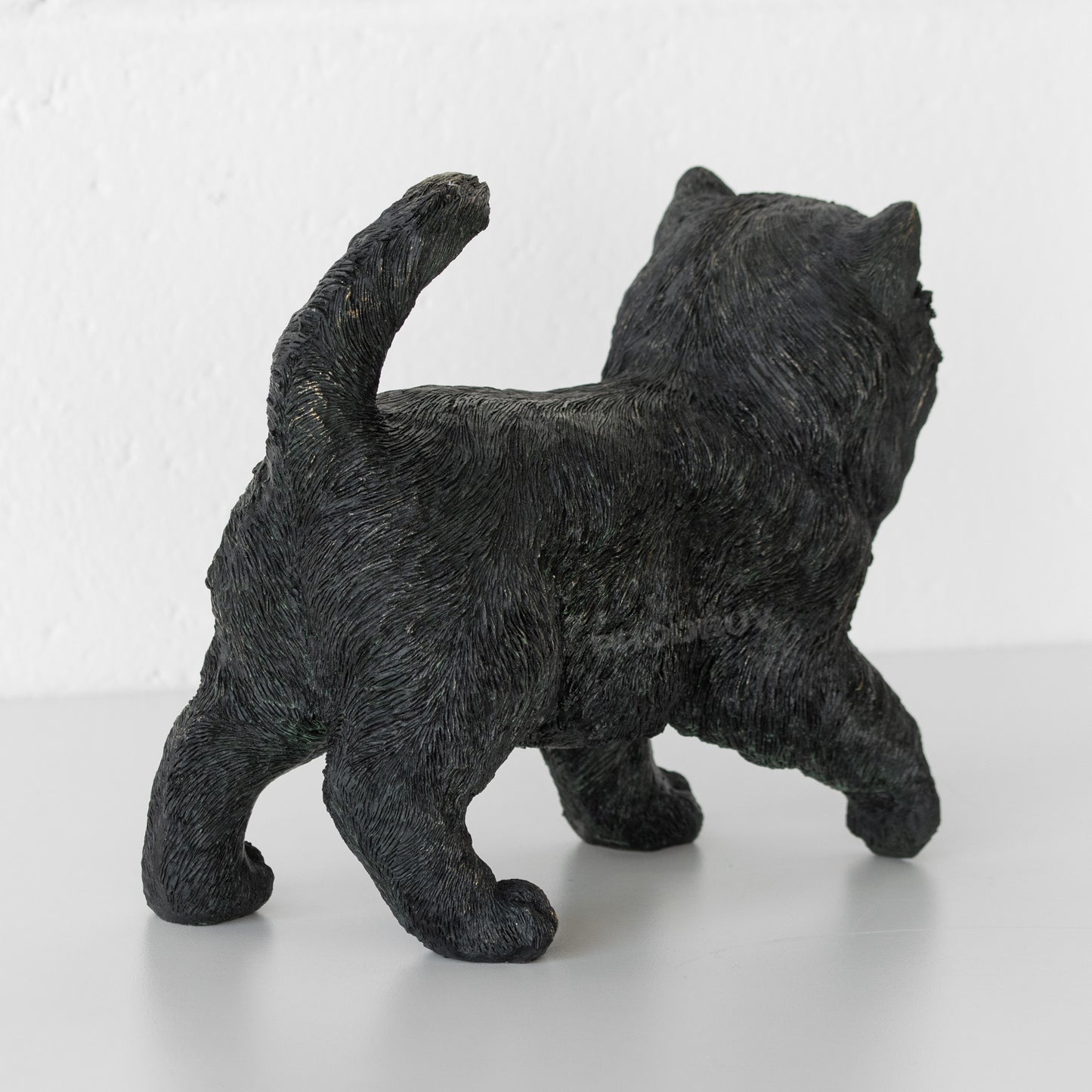 Cute Kitten Sculpture 19cm Resin Cat Ornament