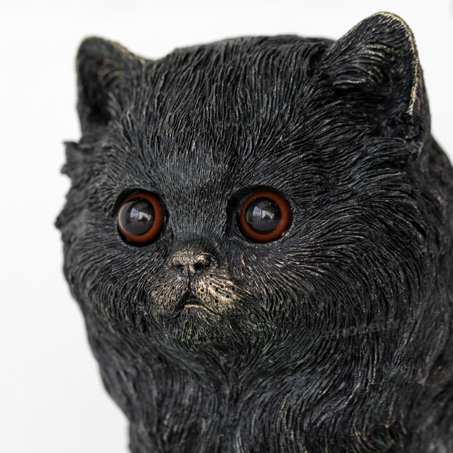 Cute Kitten Sculpture 19cm Resin Cat Ornament