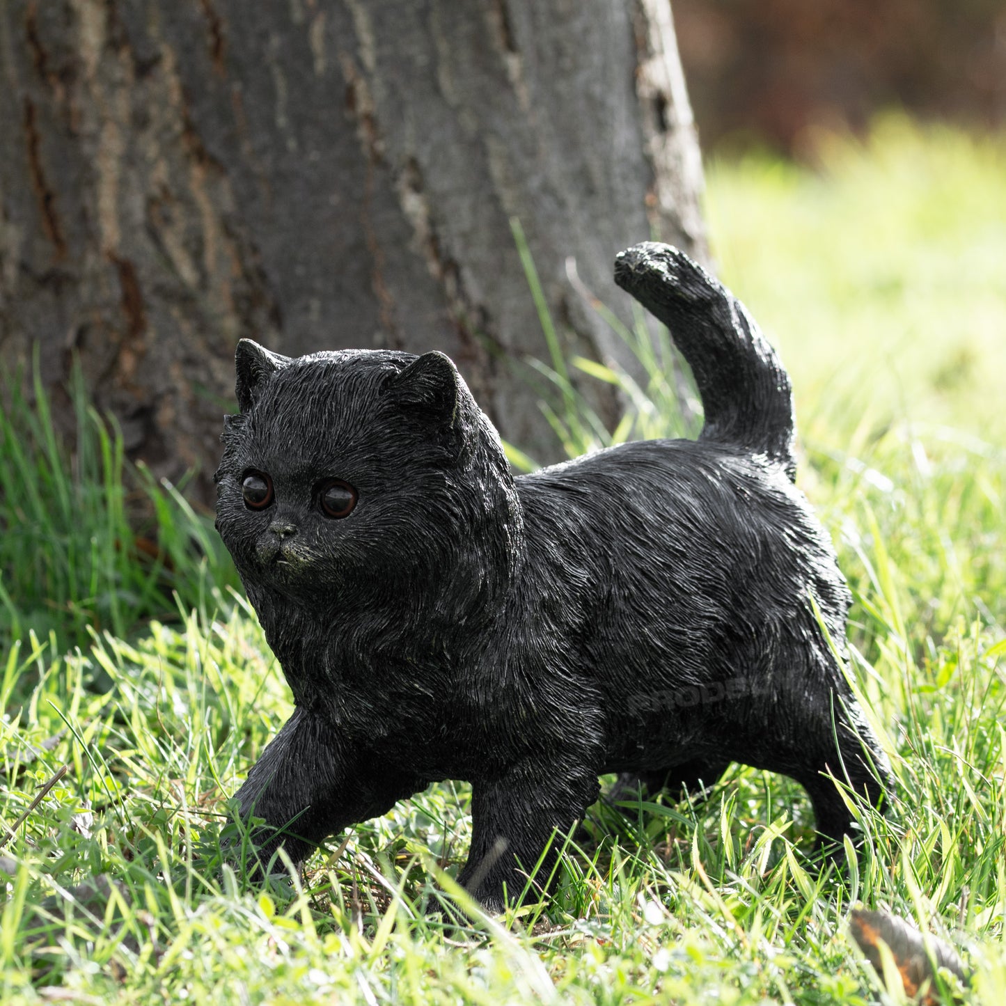 Cute Kitten Sculpture 19cm Resin Cat Ornament