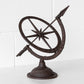 Cast Iron Armillary Garden Decor Sundial Ornate Rustic Finish