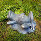 Sleeping Frog on Lily Pad Sculpture Aged Bronze Effect Resin Ornament