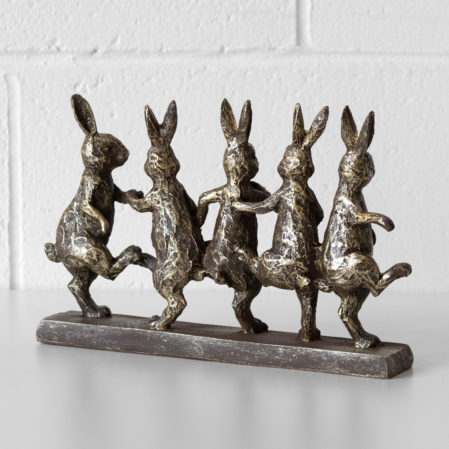 Dancing Hares Resin Decorative Ornament