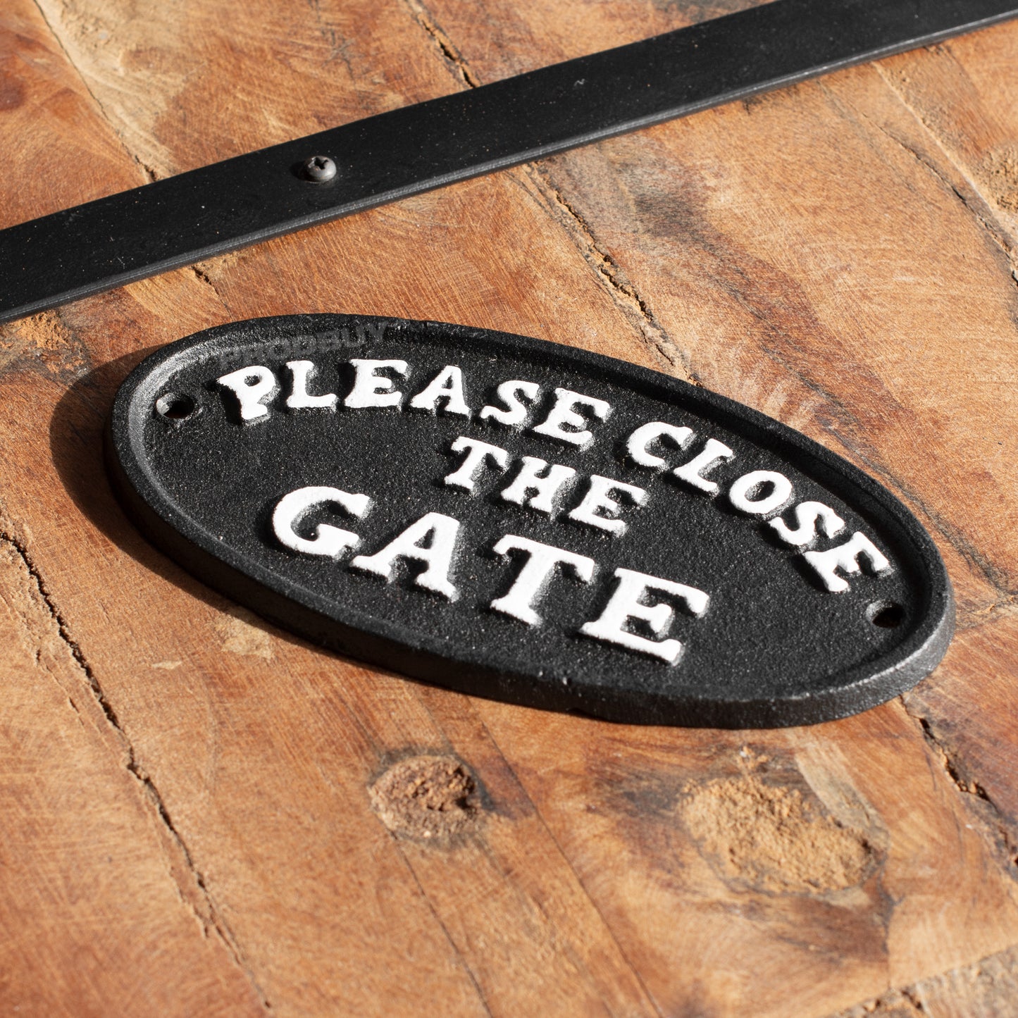 Cast Iron 'Please Close The Gate' Garden Wall Sign