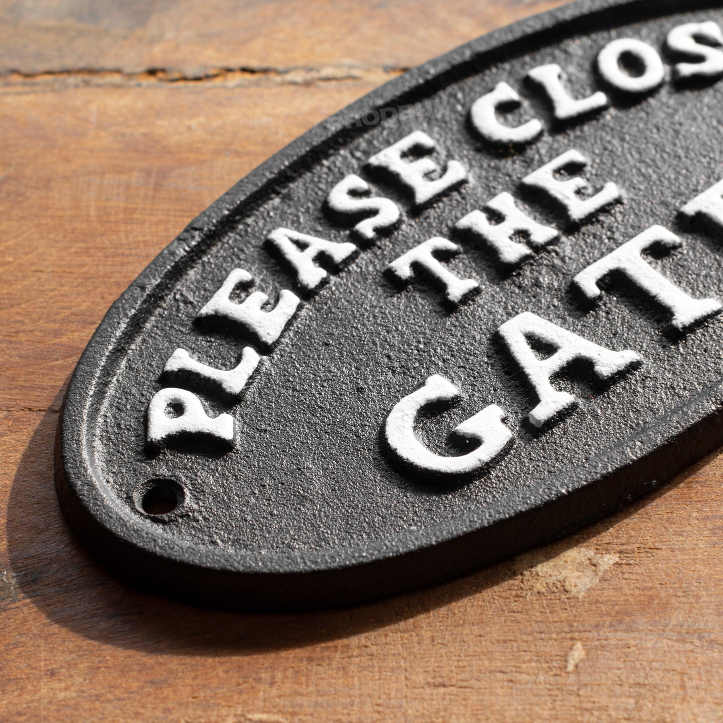 Cast Iron 'Please Close The Gate' Garden Wall Sign