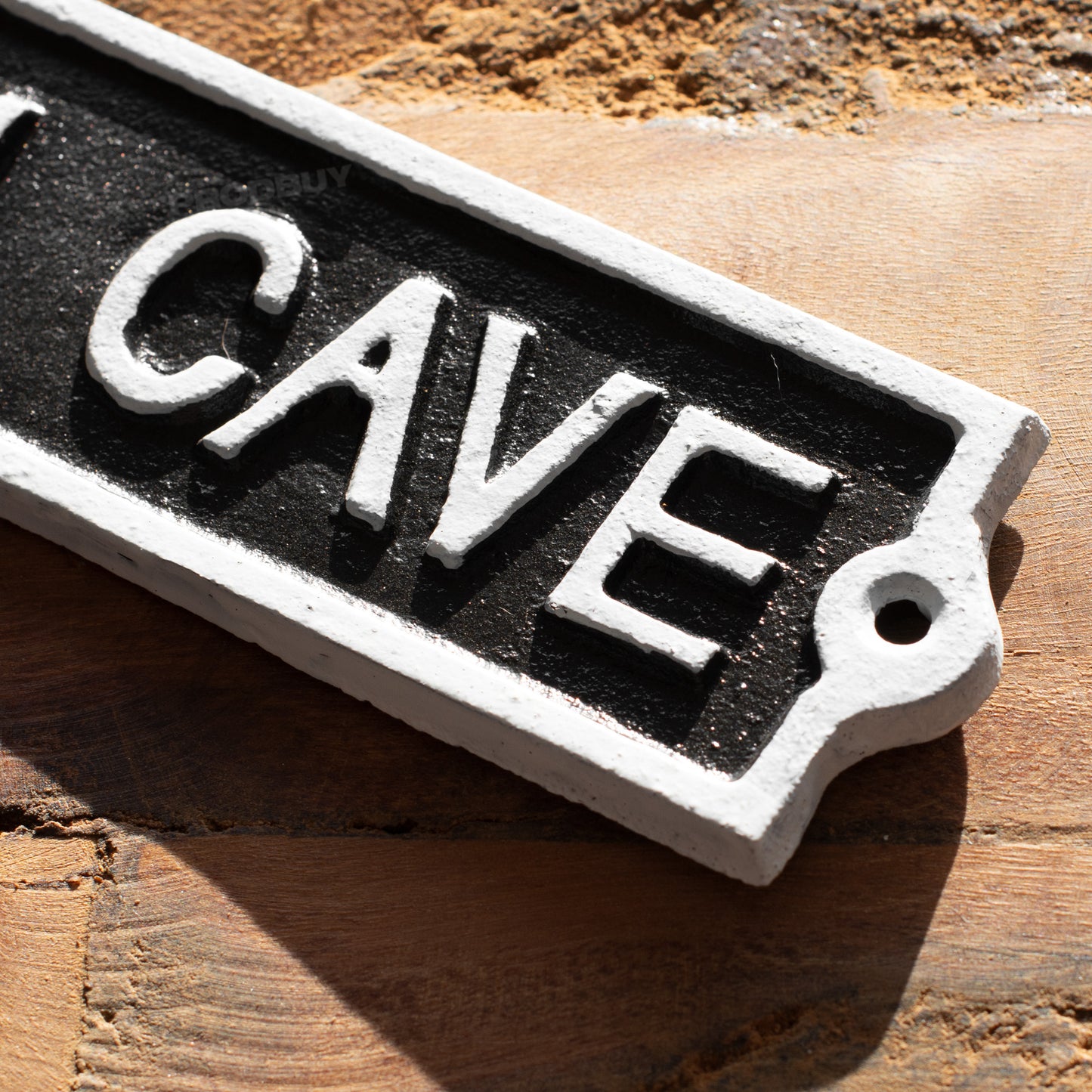 Cast Iron 'Man Cave' Garden Wall Sign