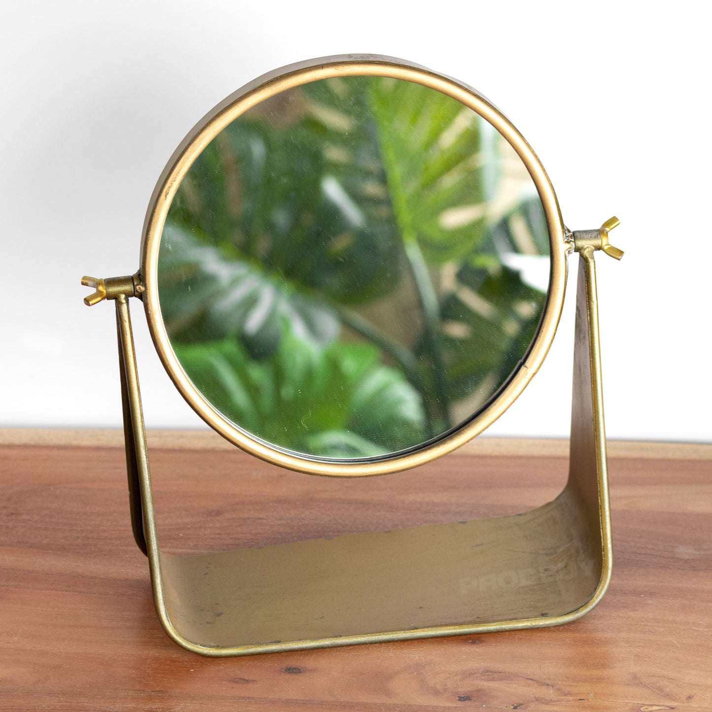 Gold Metal Tilting Table Mirror