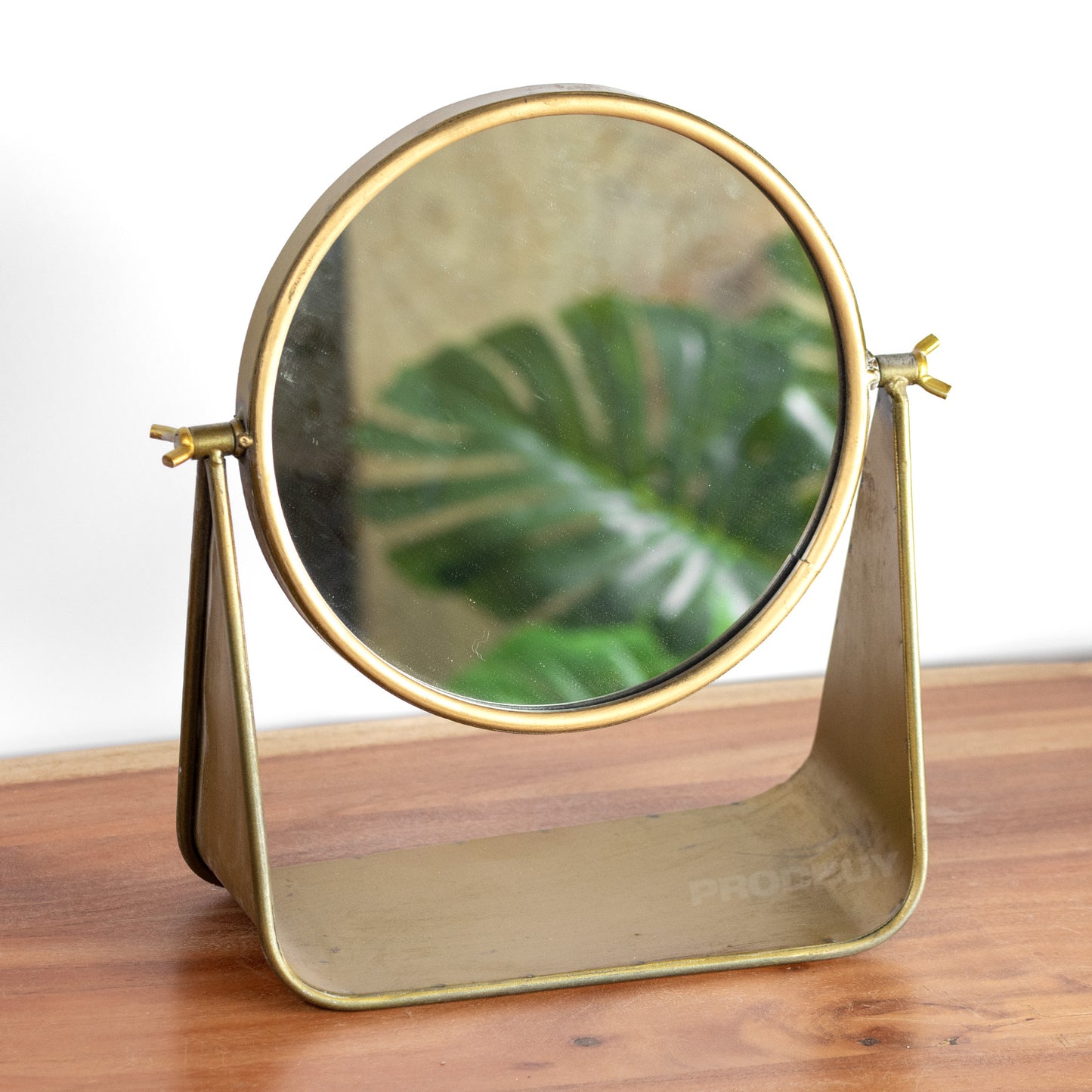 Gold Metal Tilting Table Mirror